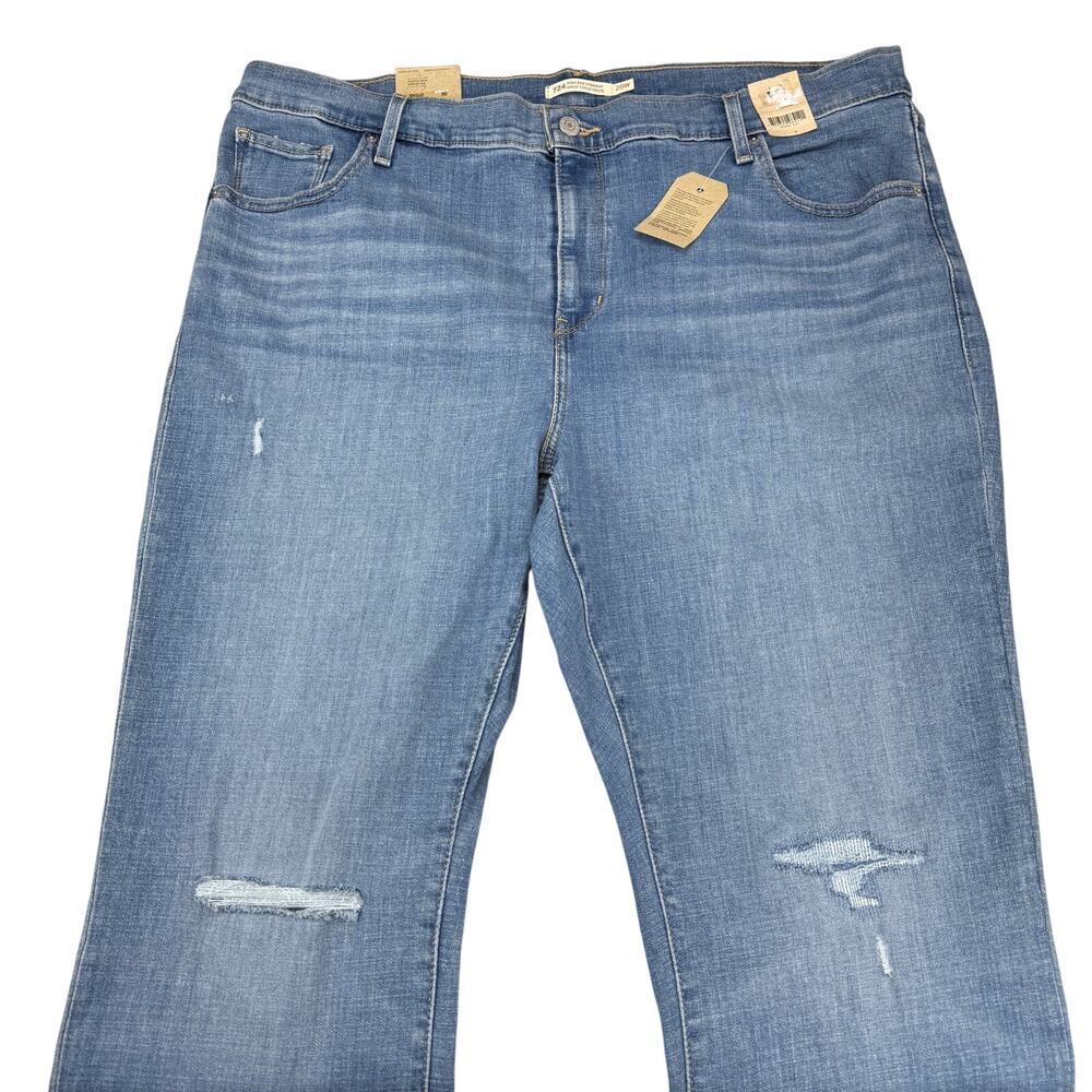 NWT LEVI'S 724 High Rise Slim Straight Jean Plus Size 20W - Picture 3 of 8